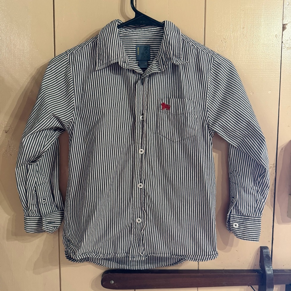 Old Navy Black and White Striped Shirt